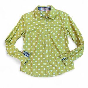 Boden Women's Classic Dot Button Down Shirt Size 8